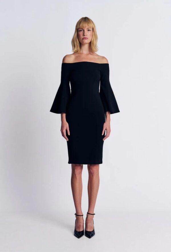 Forel Pencil Μαύρο με Λεπτομέρεια στα Μανίκια