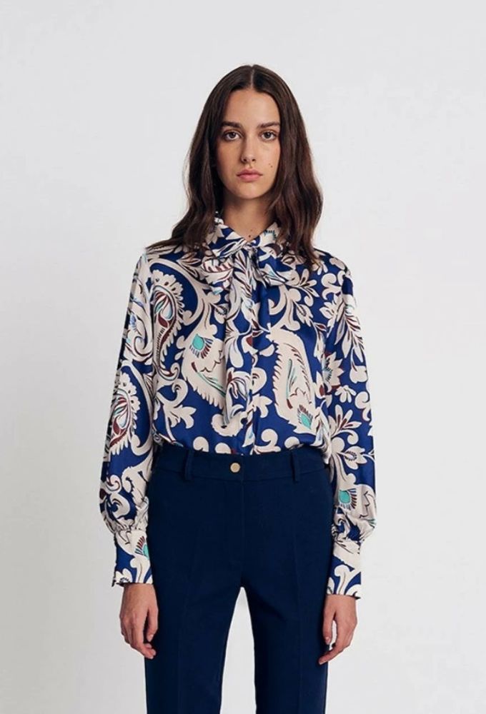 Forel Εμπριμέ Satin Πουκάμισο