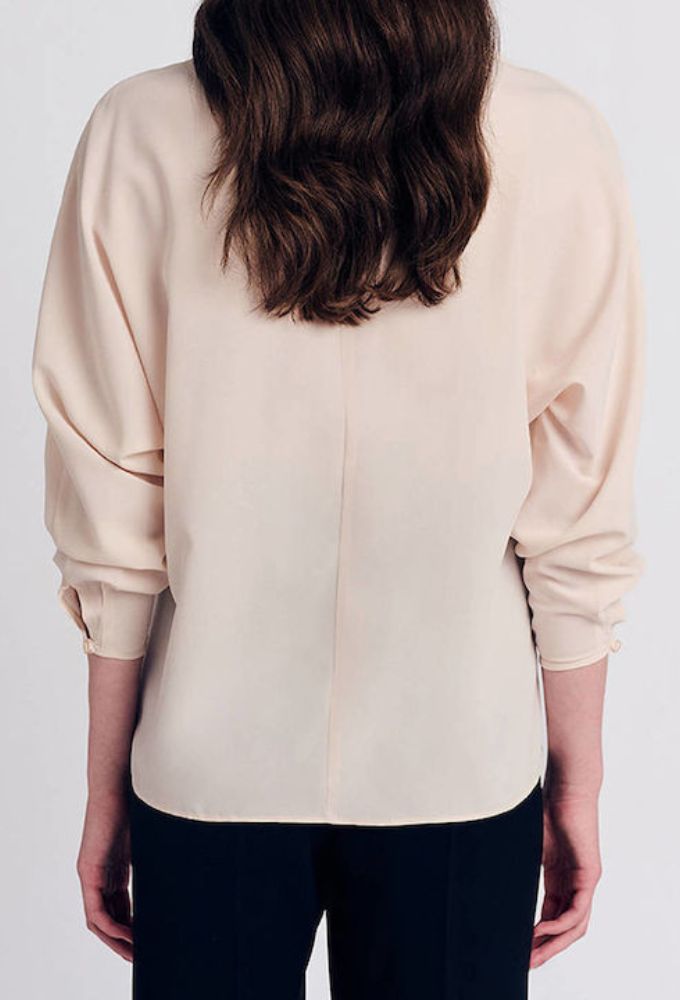 Forel Γυναικείο Crop Top Μακρυμάνικο Ecru - Image 3