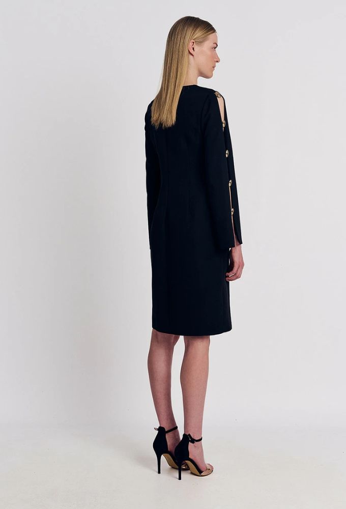 Forel Γυναικείο Φόρεμα Pencil Mαύρο - Image 3