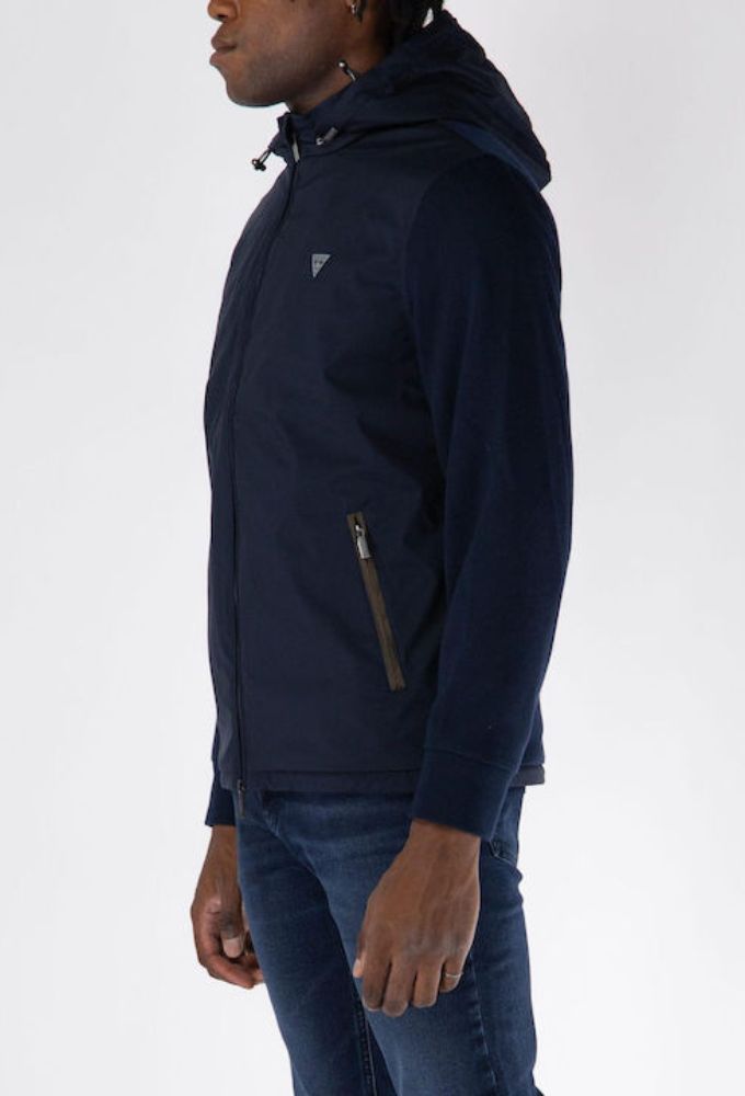 Guess Ανδρικό Μπουφάν Smart Σκούρο Μπλέ - Image 3