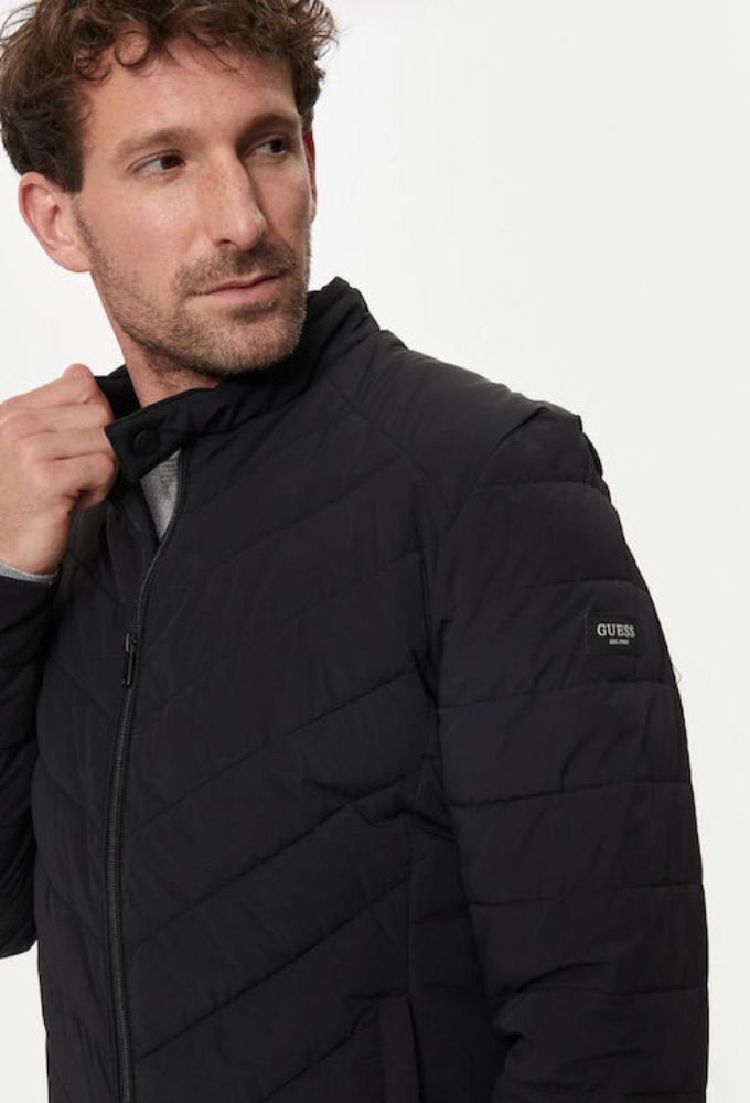 Guess Ανδρικό Μπουφάν Jet Black - Image 4
