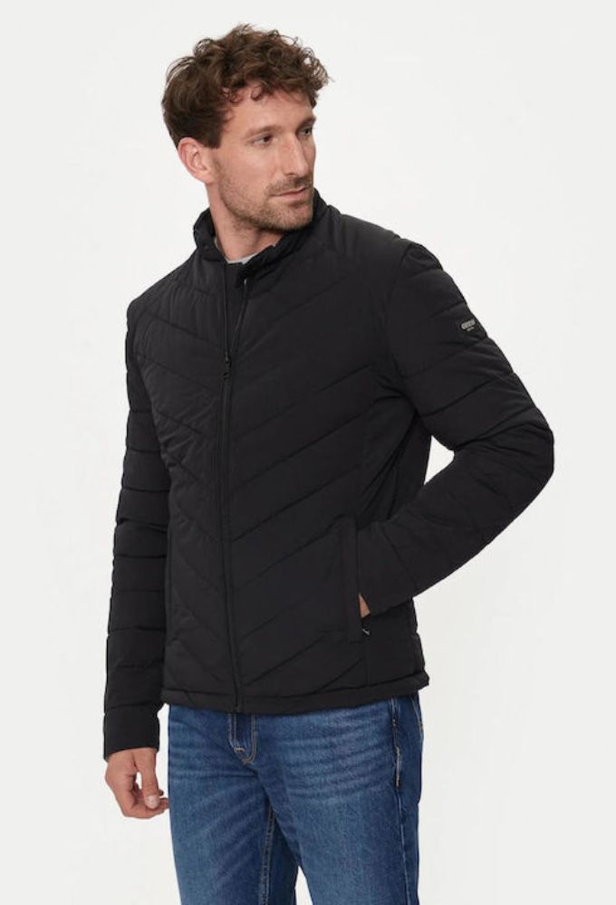 Guess Ανδρικό Μπουφάν Jet Black