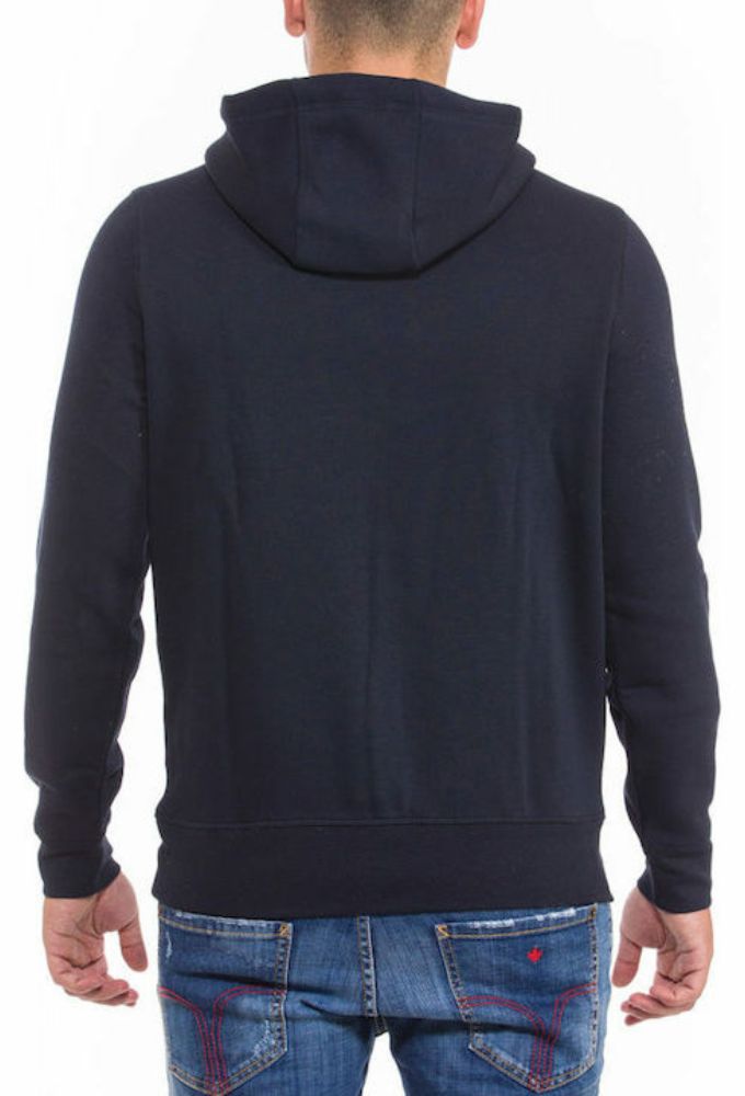Tommy Hilfiger Ανδρικό Φούτερ με Κουκούλα και Τσέπες Navy Μπλε - Image 2