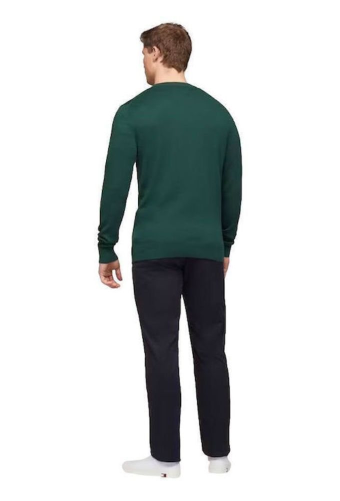 Tommy Hilfiger Ανδρικό Πράσινο Πουλόβερ με Λαιμόκοψη - Image 3