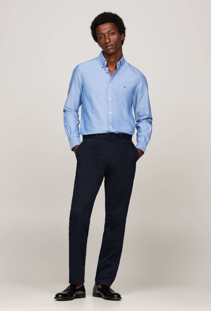 Tommy Hilfiger Πουκάμισο OXFORD Slim Fit Γαλάζιο - Image 3