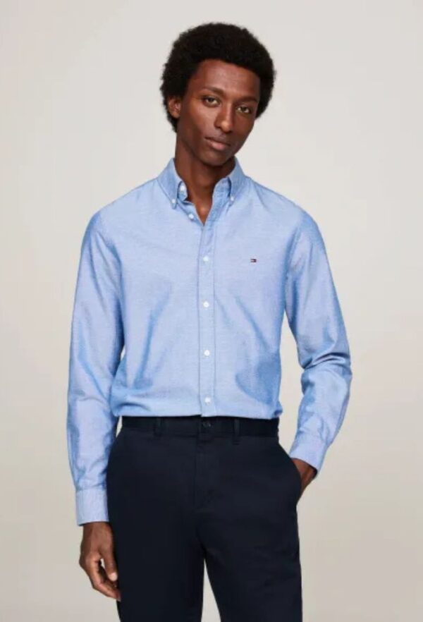 Tommy Hilfiger Πουκάμισο OXFORD Slim Fit Γαλάζιο