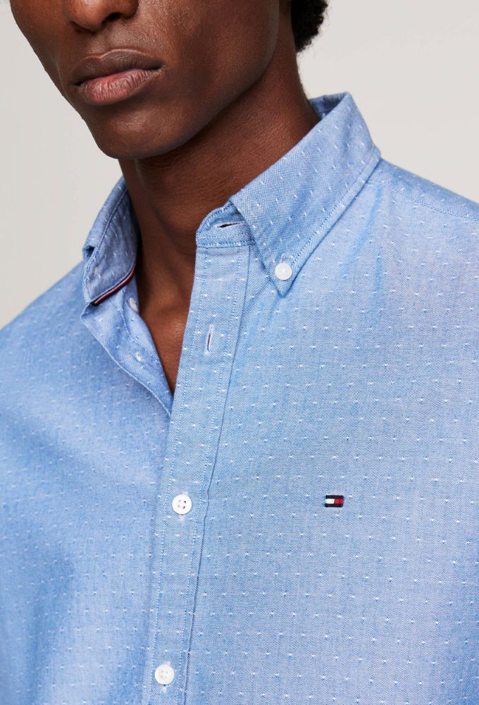 Tommy Hilfiger Πουκάμισο OXFORD Slim Fit Γαλάζιο - Image 4