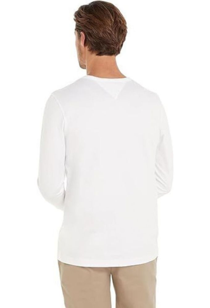 Tommy Hilfiger Ανδρική Μπλούζα Μακρυμάνικη Λευκή - Image 2