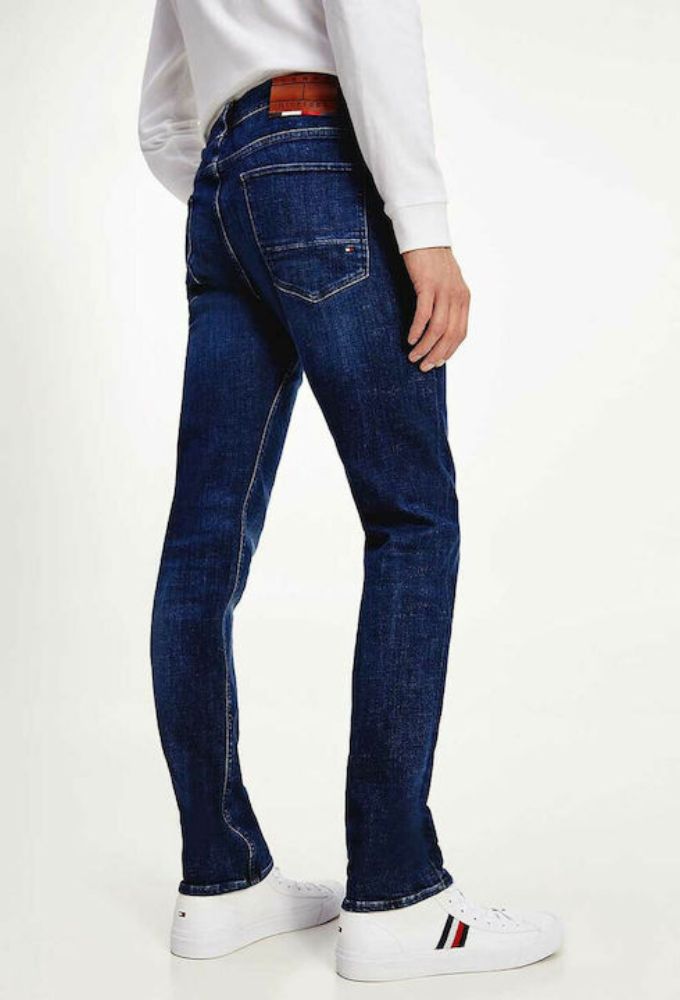 Tommy Hilfiger Ανδρικό Παντελόνι Τζιν σε Slim Εφαρμογή Navy Μπλε - Image 2