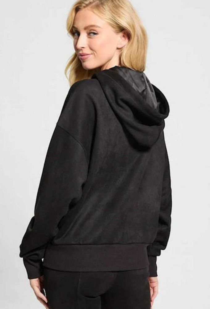 Guess Γυναικείο Φούτερ Σουέτ Μαύρο - Image 2