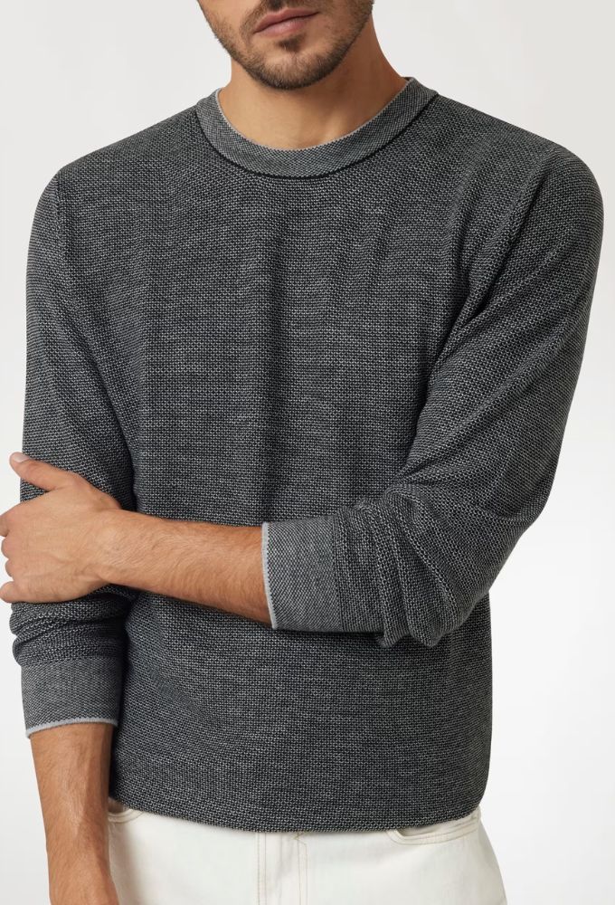 Guess Ανδρικό Σύμμεικτο Mάλλινο Mαύρο Πουλόβερ - Image 4