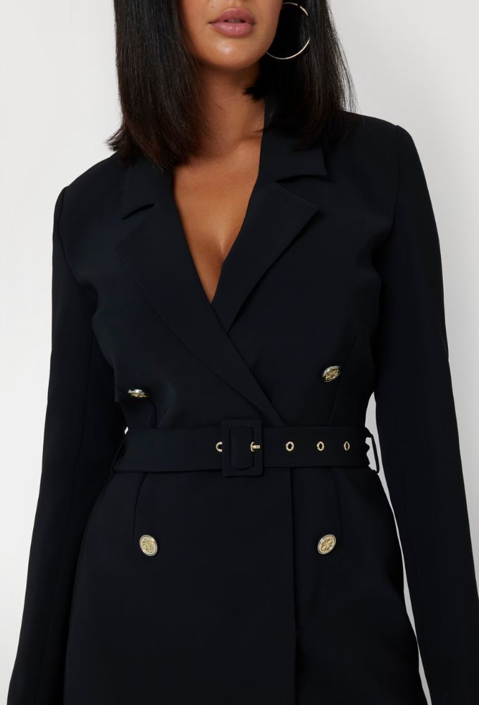 Guess Μίνι Mαύρο Φόρεμα-Σακάκι - Image 4