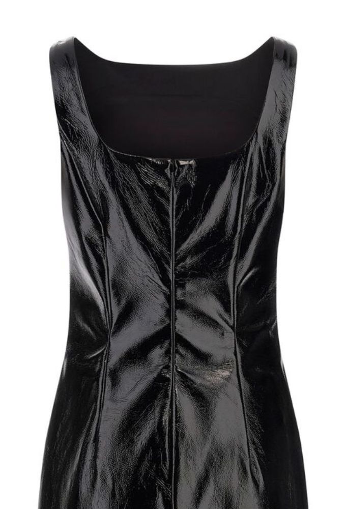 Guess Laurie Vinyl Mini Mαύρο Φόρεμα - Image 3