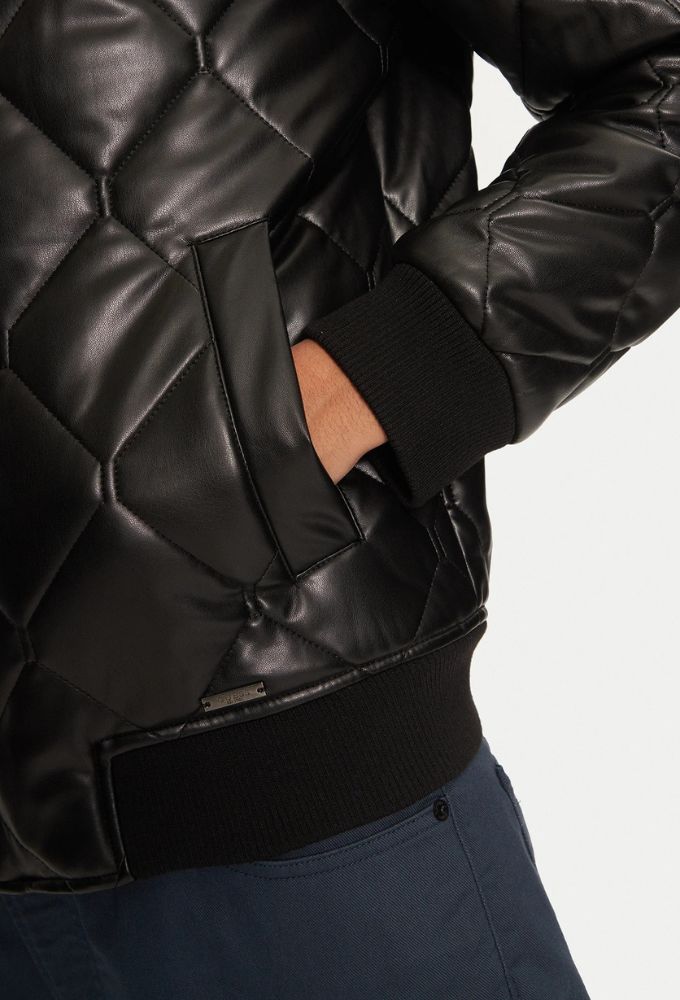 Guess Μπόμπερ Μπουφάν Μαύρο Regular Fit - Image 5