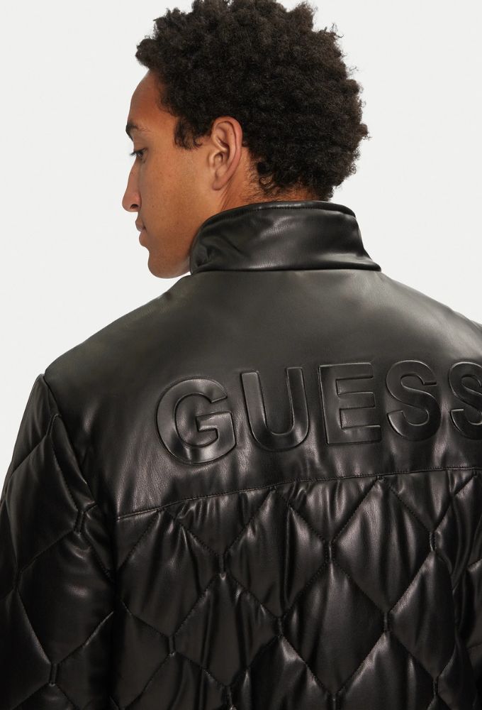 Guess Μπόμπερ Μπουφάν Μαύρο Regular Fit - Image 2