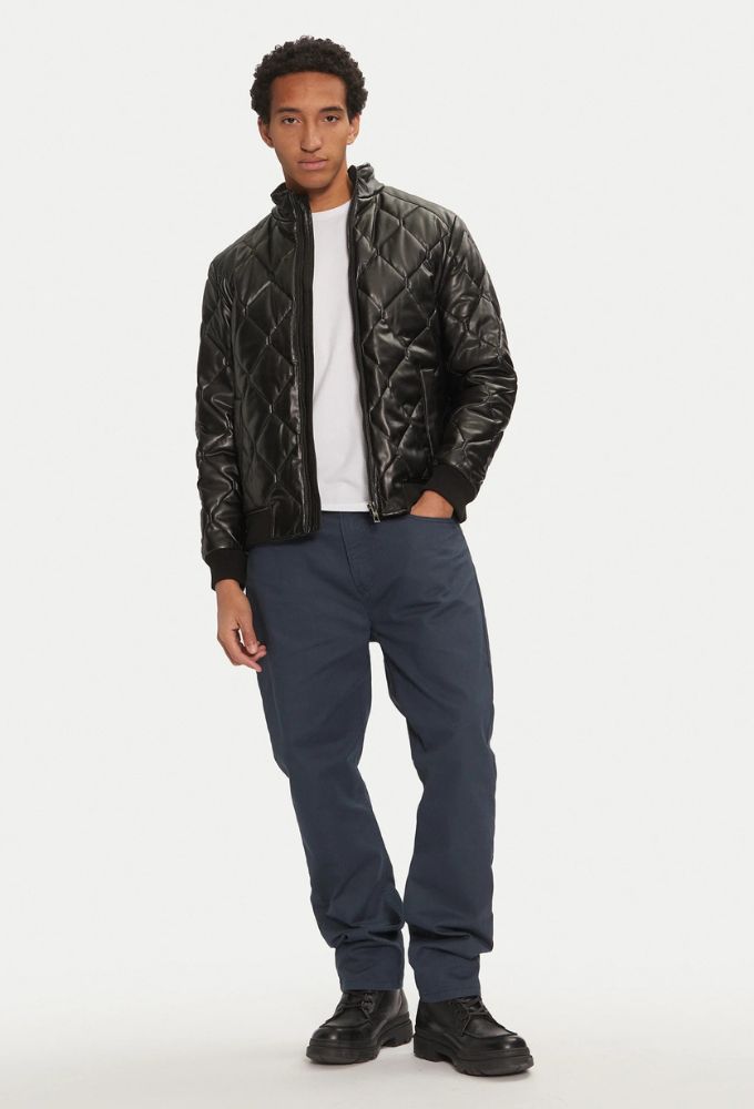 Guess Μπόμπερ Μπουφάν Μαύρο Regular Fit - Image 4