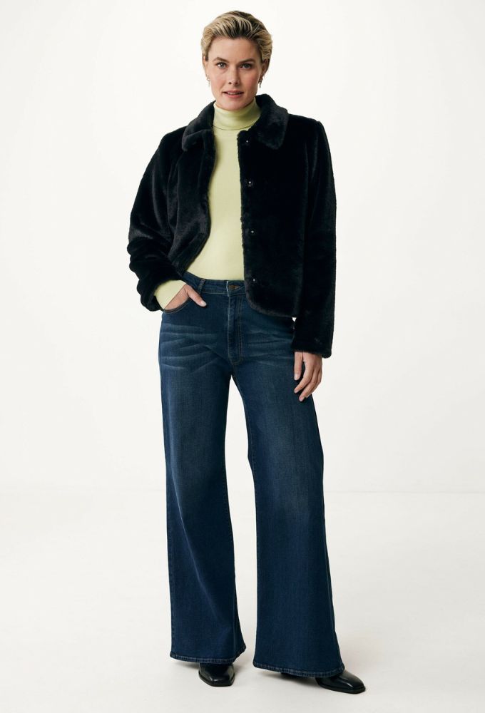 Mexx Κοντή Γυναικεία Μαύρη Γούνα - Image 3