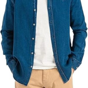 Guess Ανδρικό Κλασικό Πουκάμισο Slim Mπλέ Ανοιχτό