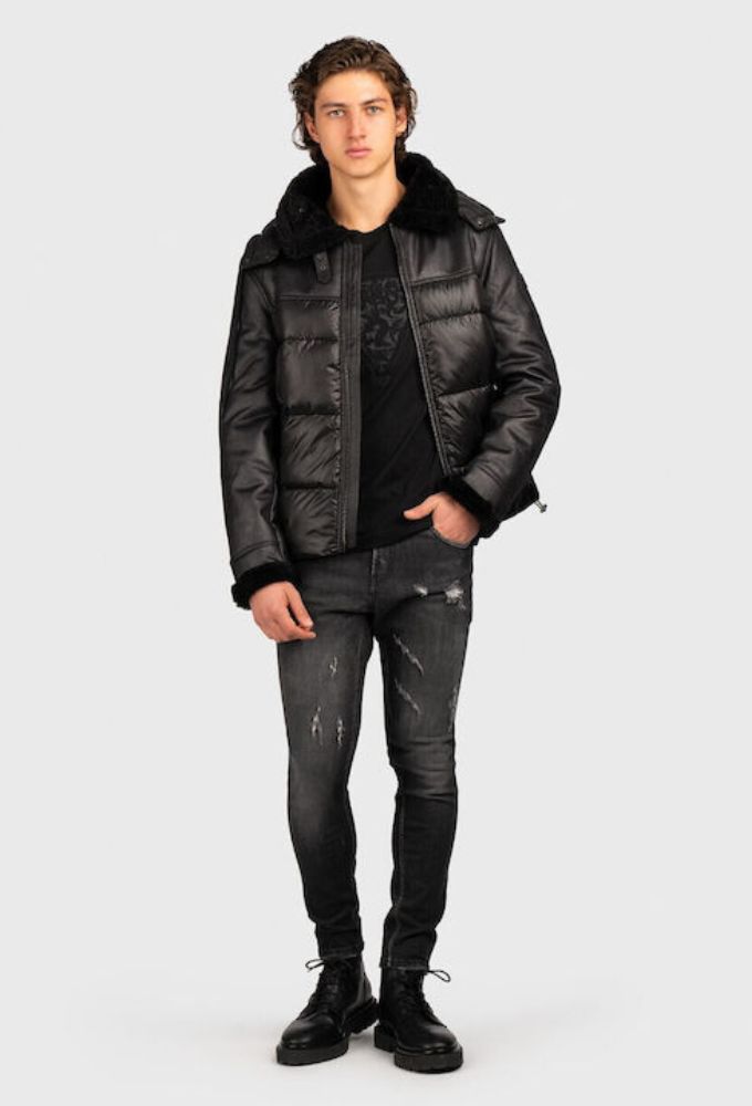 Guess Ανδρική Μπλούζα Μαύρη - Image 4