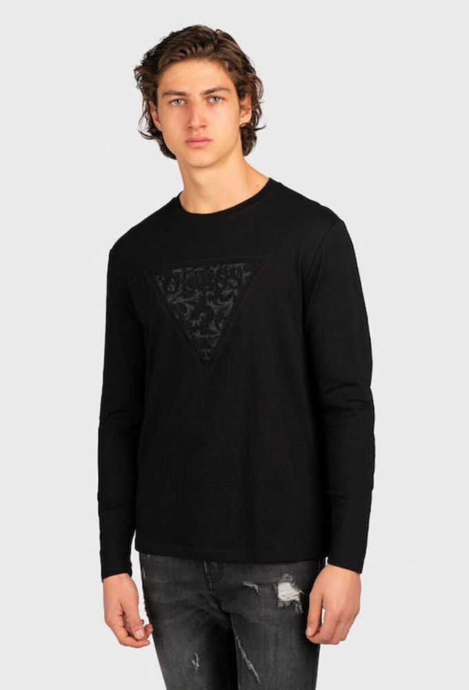 Guess Ανδρική Μπλούζα Μαύρη