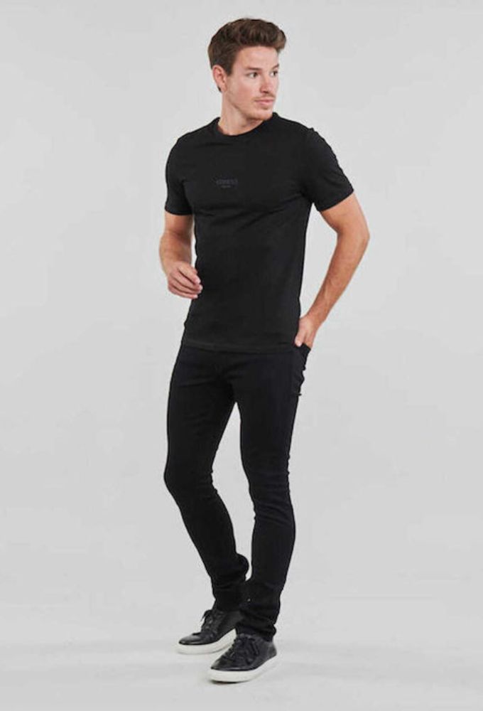 Guess Ανδρικό Παντελόνι Τζιν σε Skinny Εφαρμογή Μαύρο - Image 4