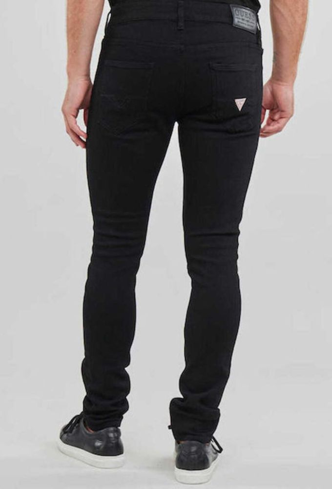 Guess Ανδρικό Παντελόνι Τζιν σε Skinny Εφαρμογή Μαύρο - Image 2