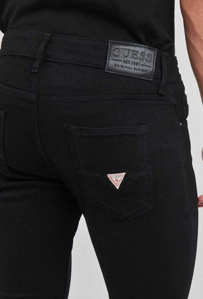 Guess Ανδρικό Παντελόνι Τζιν σε Skinny Εφαρμογή Μαύρο - Image 3