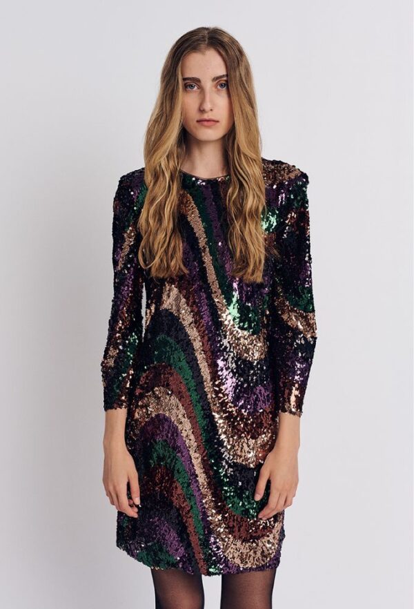 Forel Φόρεμα Εμπριμέ με Παγιέτες