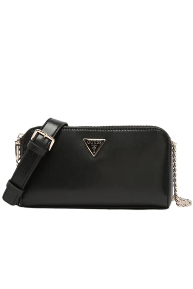 Guess Γυναικεία Τσάντα Ώμου Μαύρη με Αλυσίδα