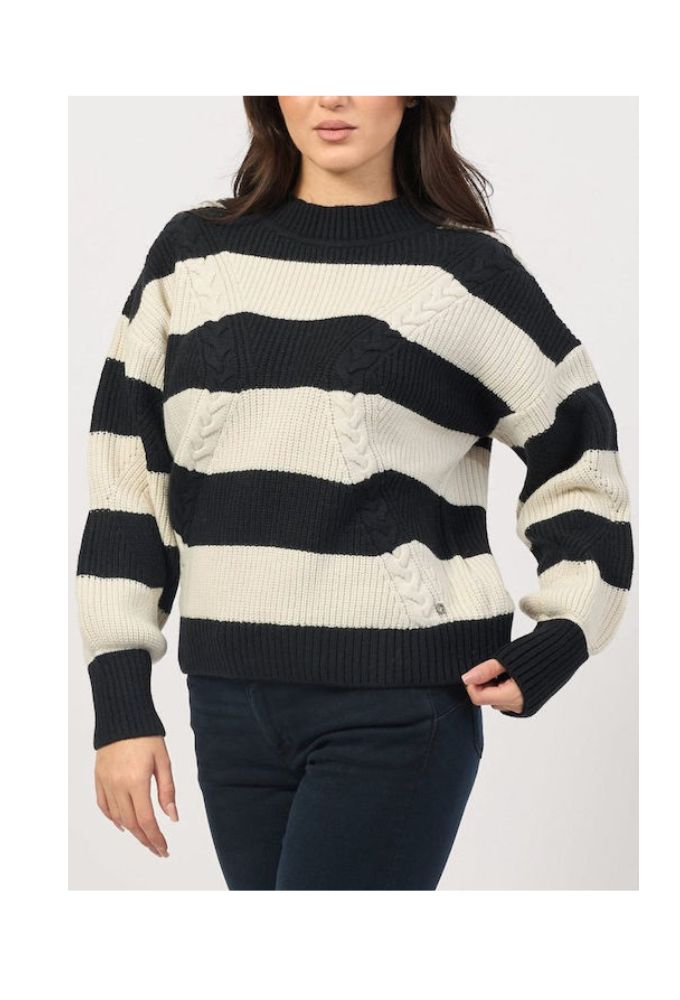 Guess Γυναικείο Πουλόβερ Μαύρο/Λευκό - Image 2
