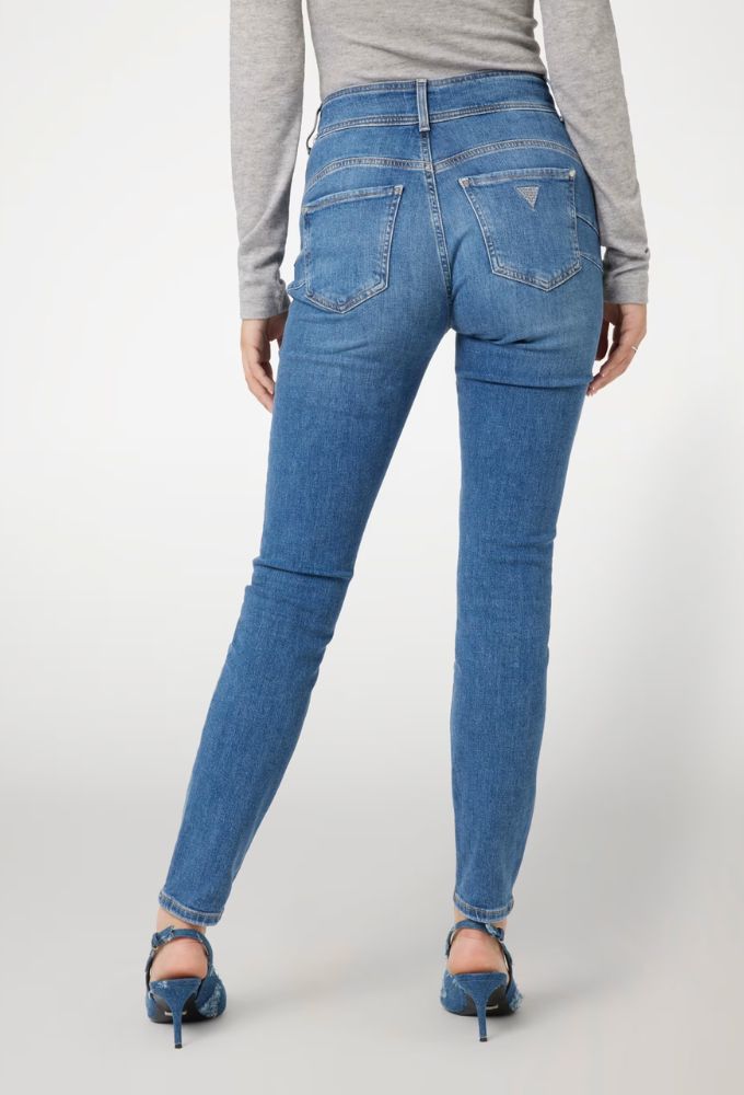 Guess Τζιν Shape Up Skinny Μπλέ Ανοιχτό - Image 3