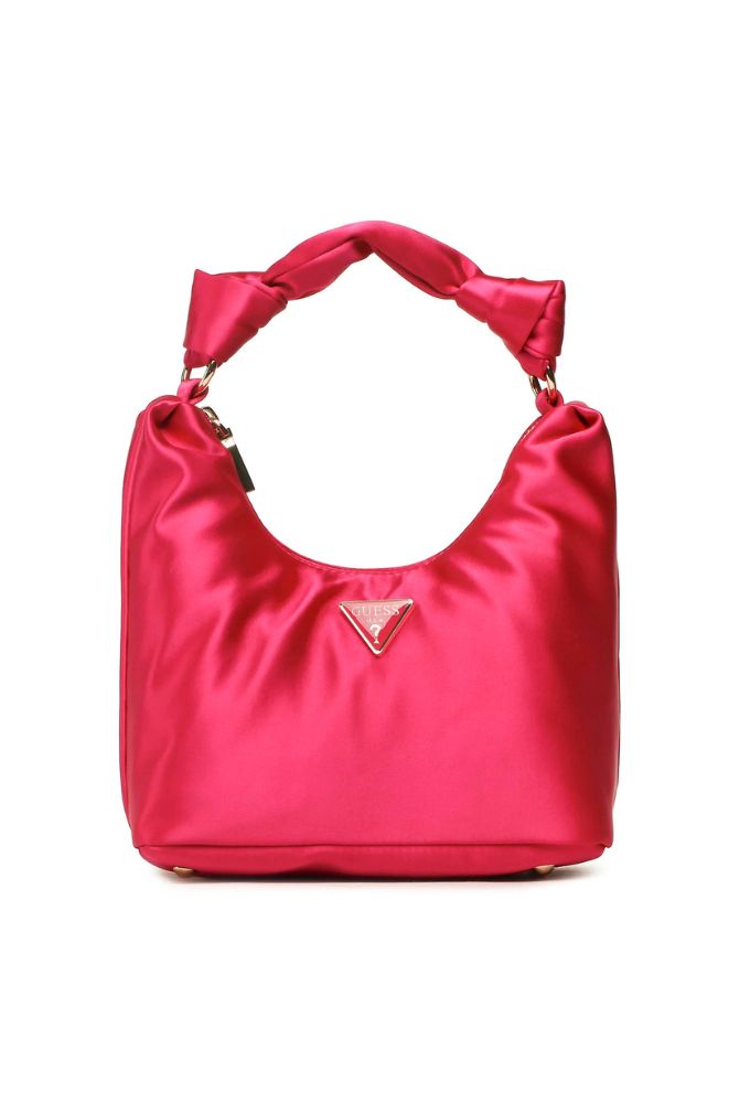 Guess Τσαντάκι Satin Velina Χειρός Φούξια