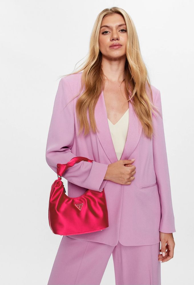 Guess Τσαντάκι Satin Velina Χειρός Φούξια - Image 2