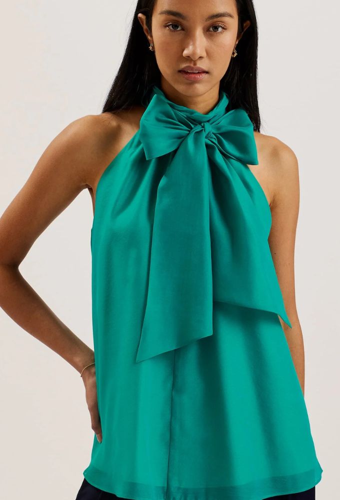 Ted Baker Γυναικεία Αμάνικη Μπλούζα Πετρόλ - Image 3