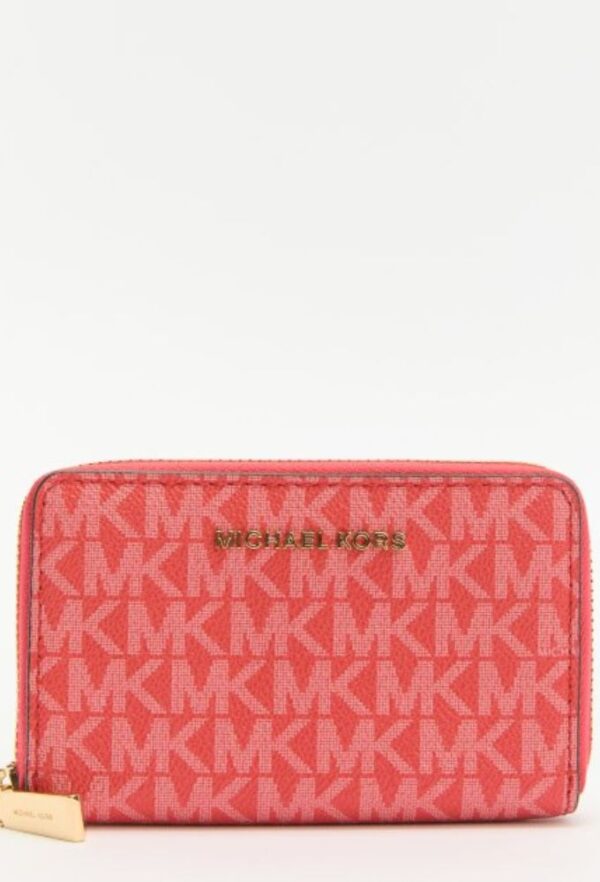 MICHAEL KORS Μικρό Πορτοφόλι Γυναικείο Κοραλλί με Θήκη για Κάρτες