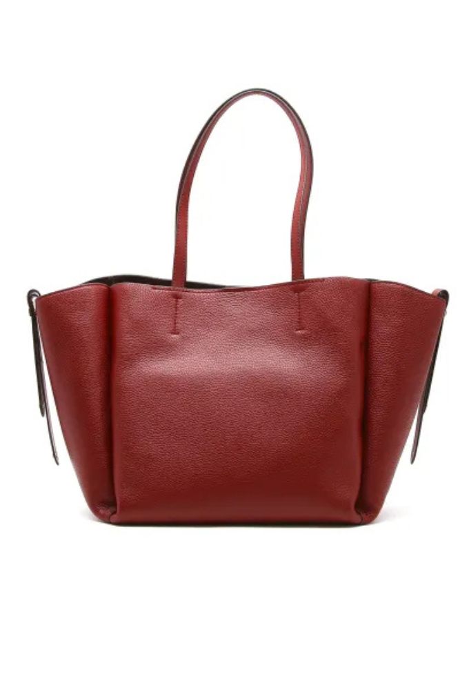 Michael Kors Freya Δερμάτινη Γυναικεία Τσάντα Shopper 'Ωμου σε Mπορντό Χρώμα - Image 4