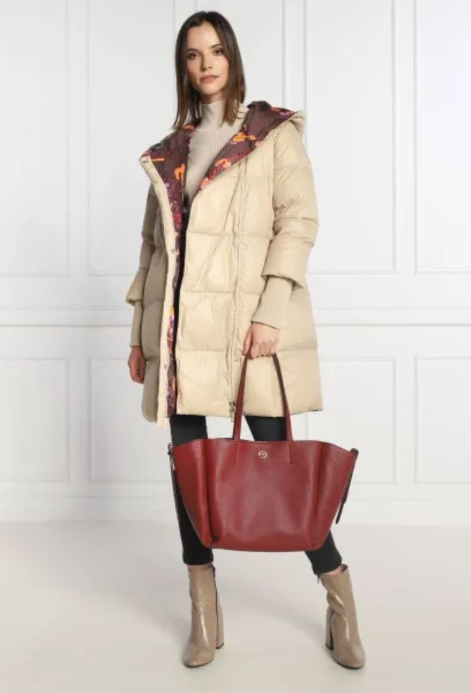 Michael Kors Freya Δερμάτινη Γυναικεία Τσάντα Shopper 'Ωμου σε Mπορντό Χρώμα - Image 2