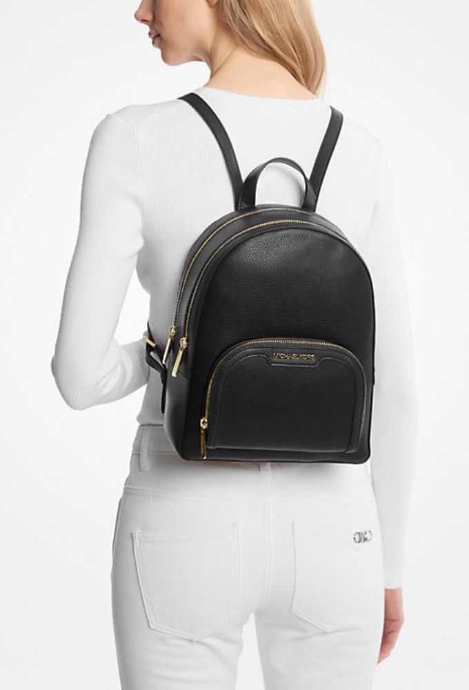 Michael Kors Jaycee Γυναικεία Τσάντα Πλάτης Δερμάτινη Μαύρη - Image 2