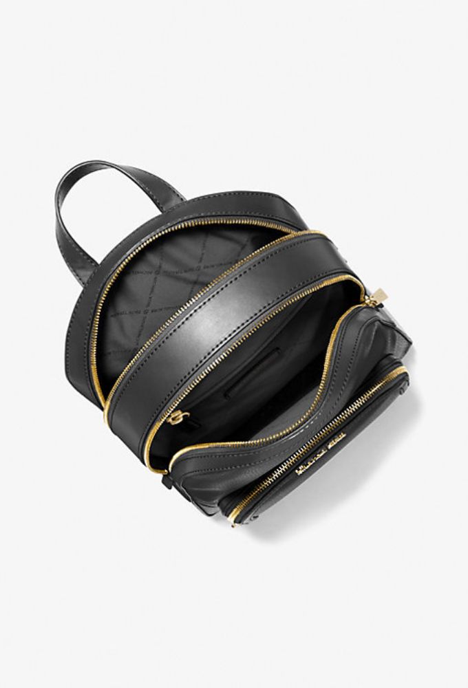 Michael Kors Jaycee Γυναικεία Τσάντα Πλάτης Δερμάτινη Μαύρη - Image 4