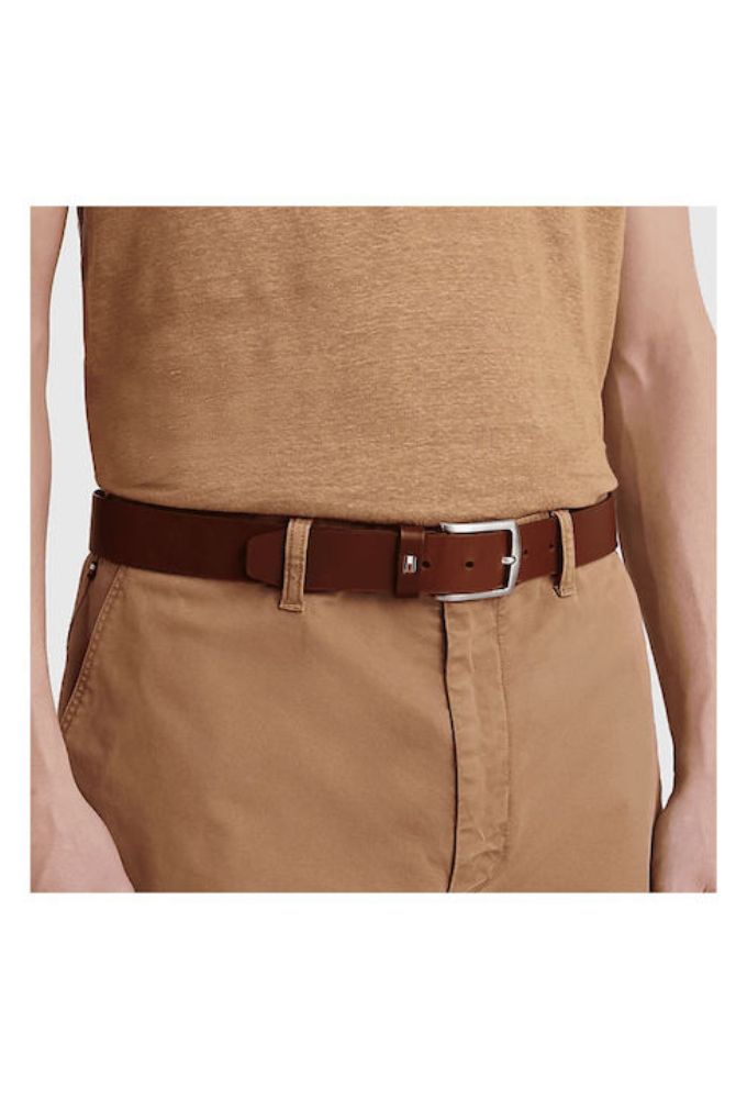 Tommy Hilfiger Ανδρική Ζώνη Δερμάτινη Καφέ - Image 2