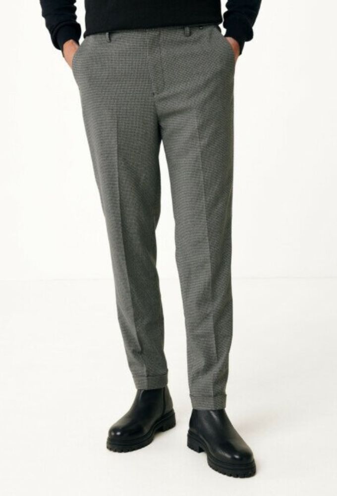 Mexx Fashion Ανδρικό Παντελόνι Λεπτό Καρό Μαύρο