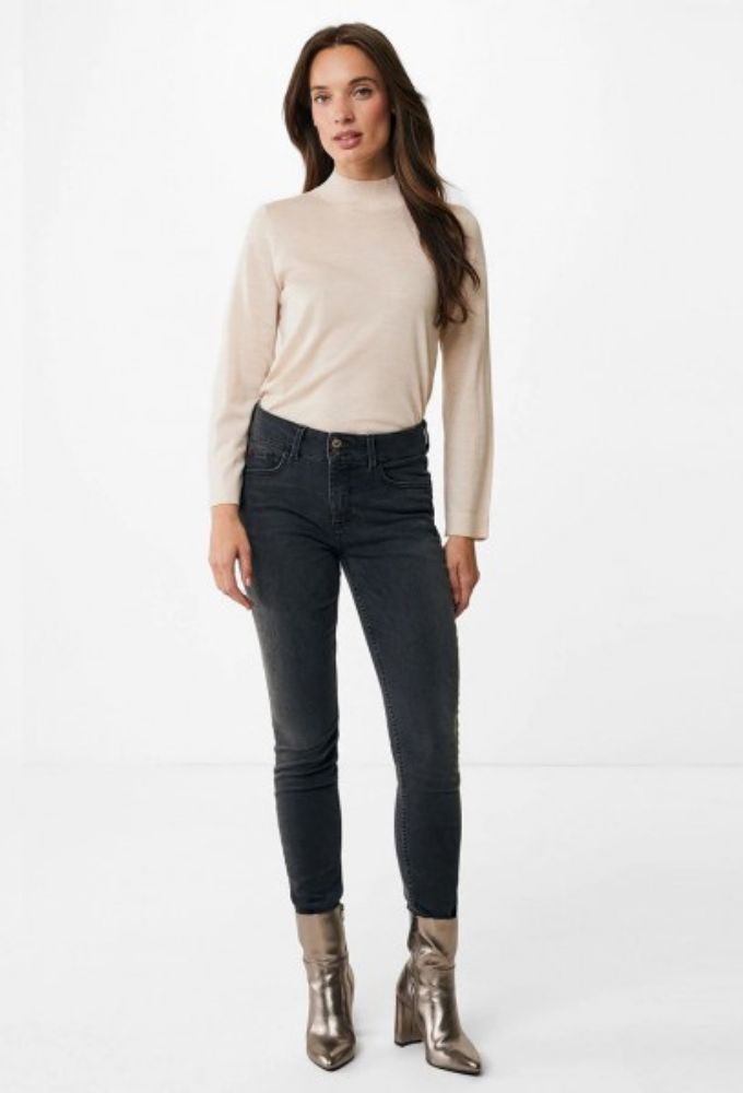 Mexx Γυναικείο Παντελόνι Denim Slim Fit Γκρί - Image 3