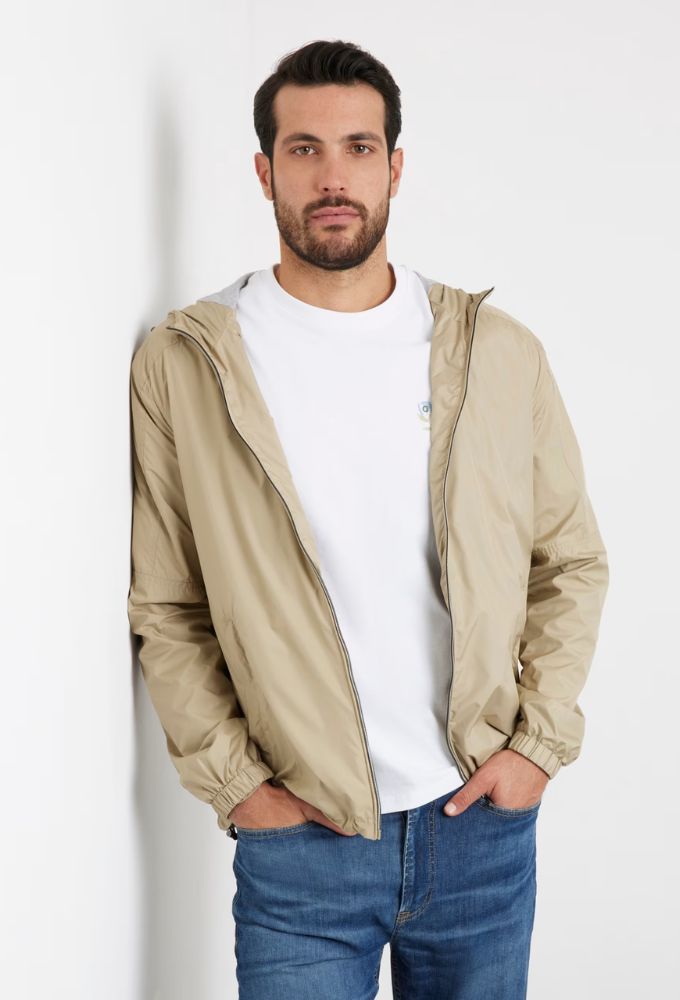 Guess Μπουφάν με Patch Μικρό Τριγωνικό Λογότυπο Μπεζ - Image 3