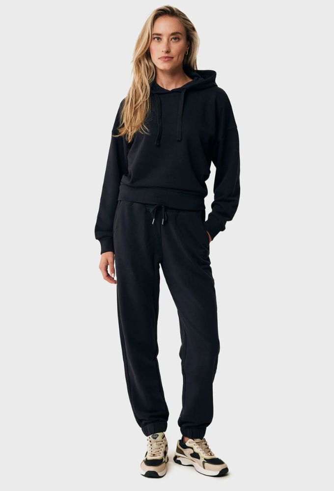 Mexx Γυναικείο Φούτερ Mαύρο Μονόχρωμο με Κουκούλα - Image 3