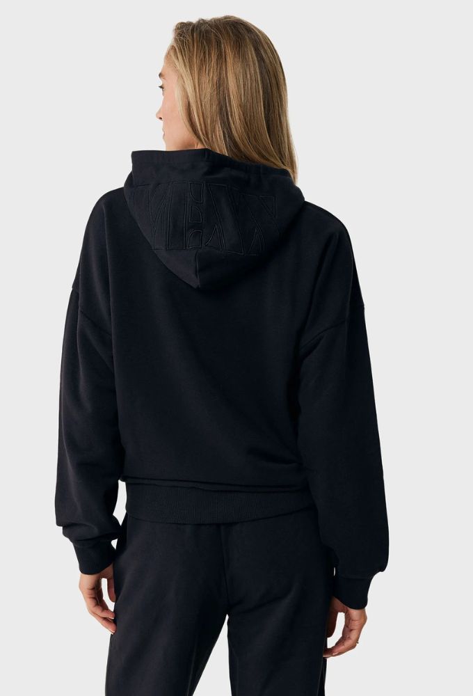 Mexx Γυναικείο Φούτερ Mαύρο Μονόχρωμο με Κουκούλα - Image 2