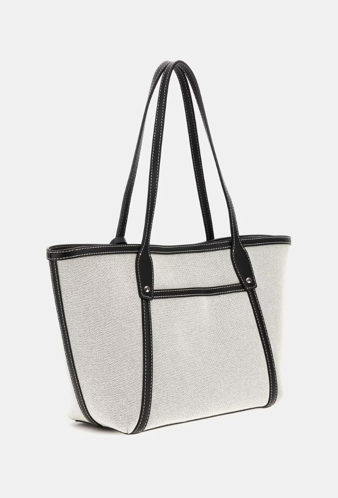 Guess Τσάντα Ώμου Sebina με Charm Λογότυπο Μαύρο/Εκρού - Image 2