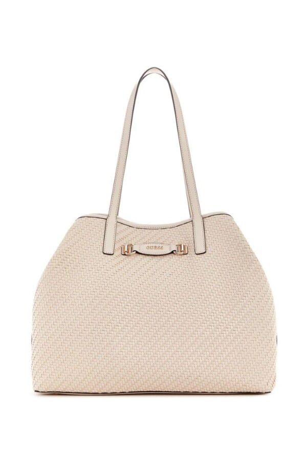 Guess Τσάντα Ώμου Shopper Μπεζ Vikky