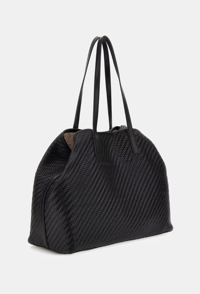 Guess Τσάντα Ώμου Shopper Μαύρη Vikky - Image 3