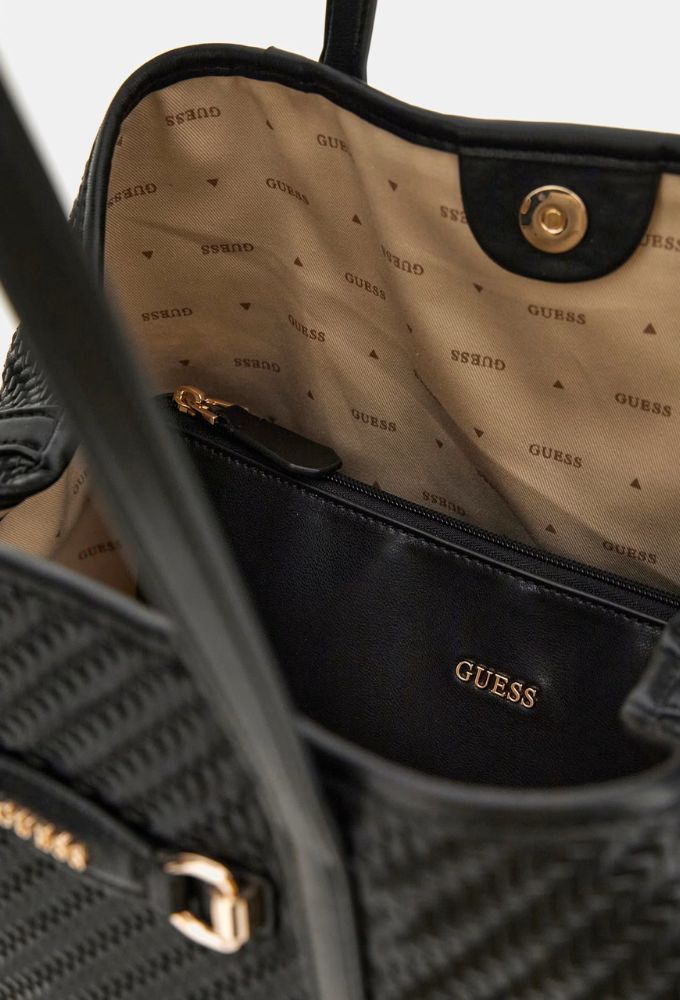 Guess Τσάντα Ώμου Shopper Μαύρη Vikky - Image 4